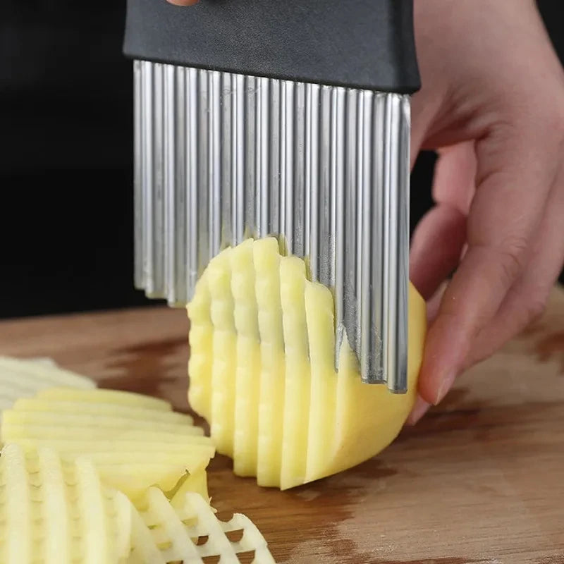 Aço inoxidável Batata Frita Slicer